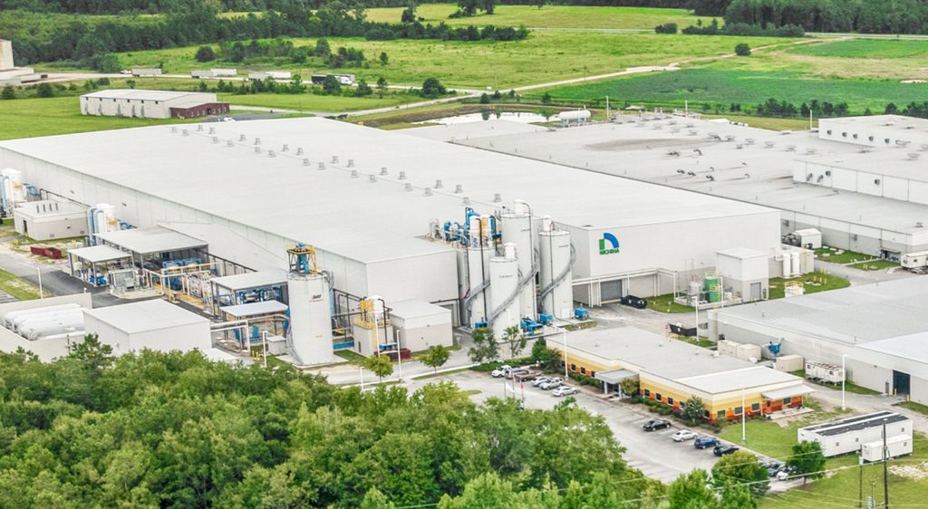 Aerial view of the Nichiha manufacturing campus