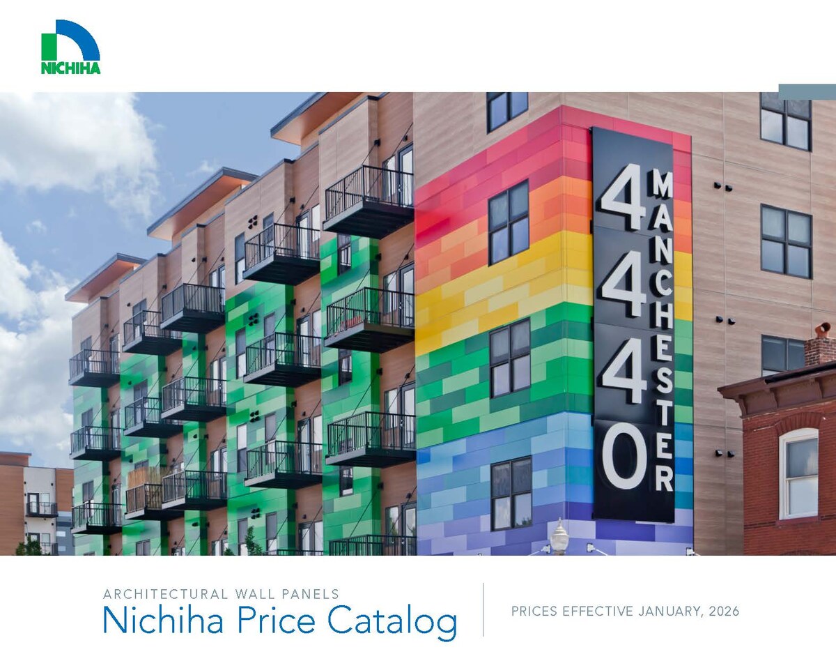 Nichiha Architectural Wall Panels price catalog cover