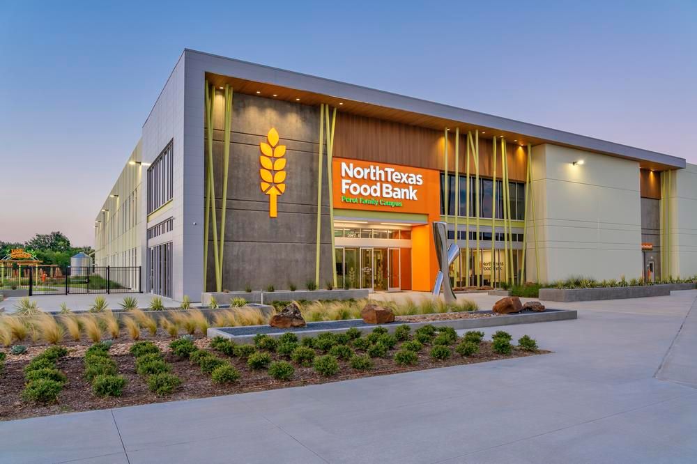 The exterior of the North Texas Food Bank.