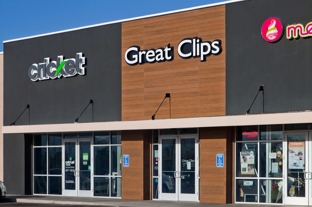 Cricket and Great Clips storefronts utilizing Nichiha’s fiber cement cladding.