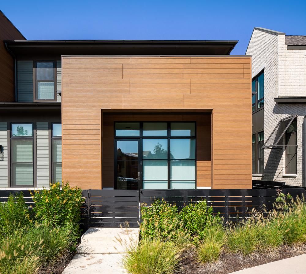 The Grove apartment complex is protected with Nichiha’s VintageWood in wood.