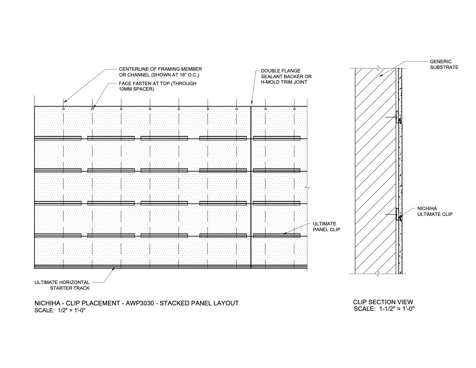 Architectural Wall Panel – AWP 3030 – Horizontal Layout