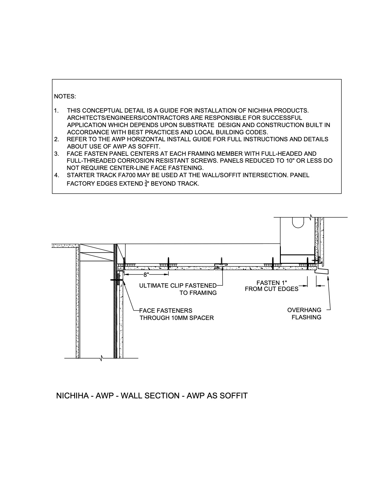Architectural Wall Panel  – Overhang Transition – AWP Soffit
