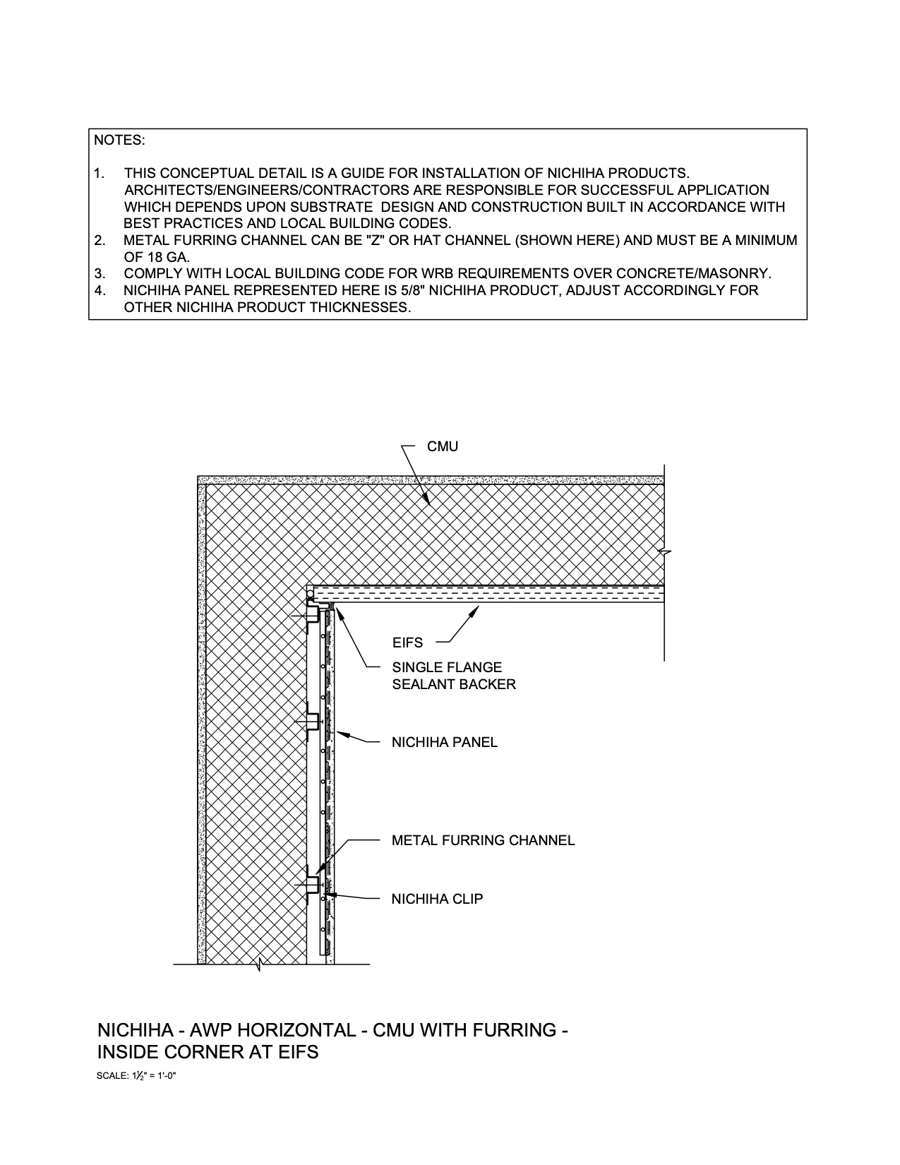 Architectural Wall Panel  – CMU – Inside Corner – Transition – EIFS
