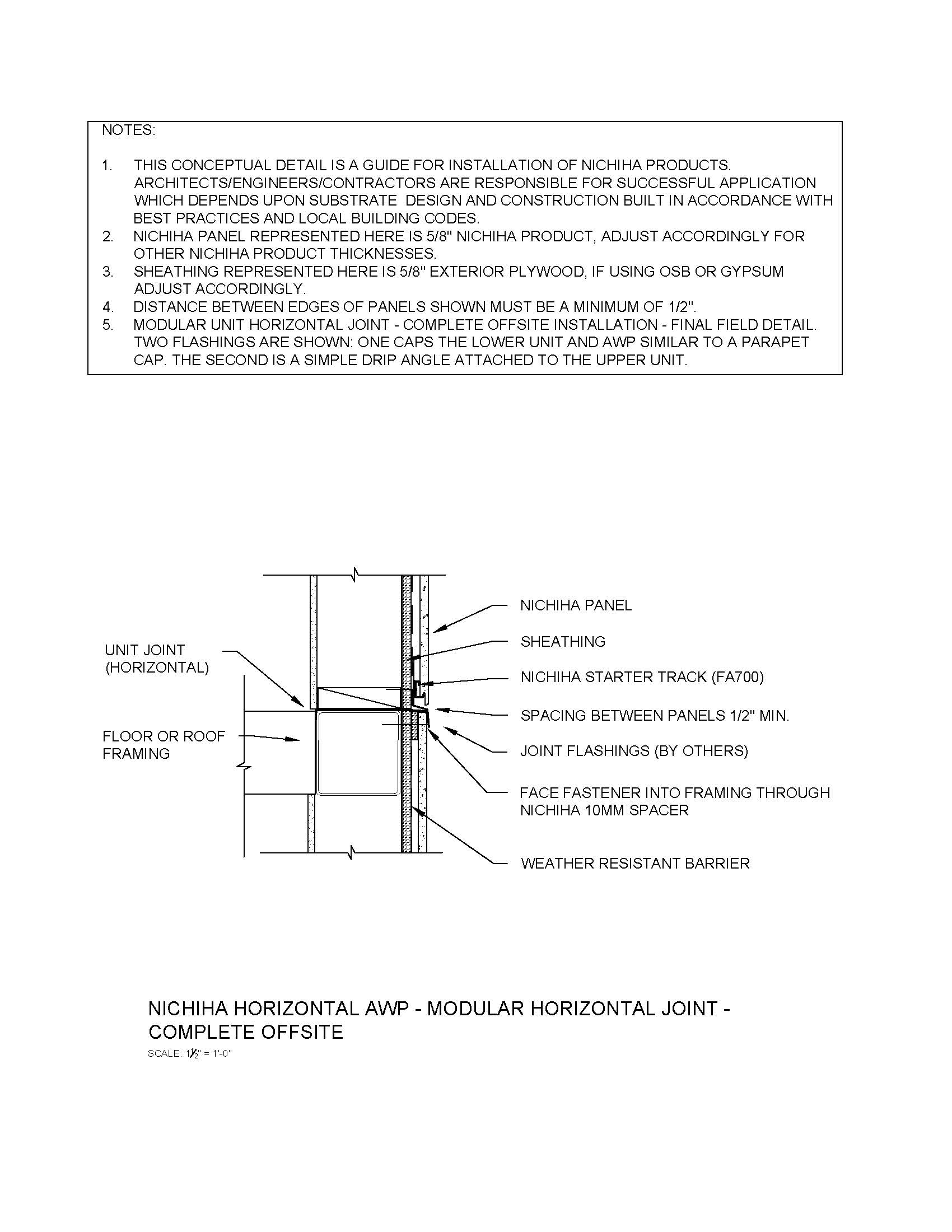 Architectural Wall Panel – Prefab/Offsite – Horizontal AWP – Horizontal Joint