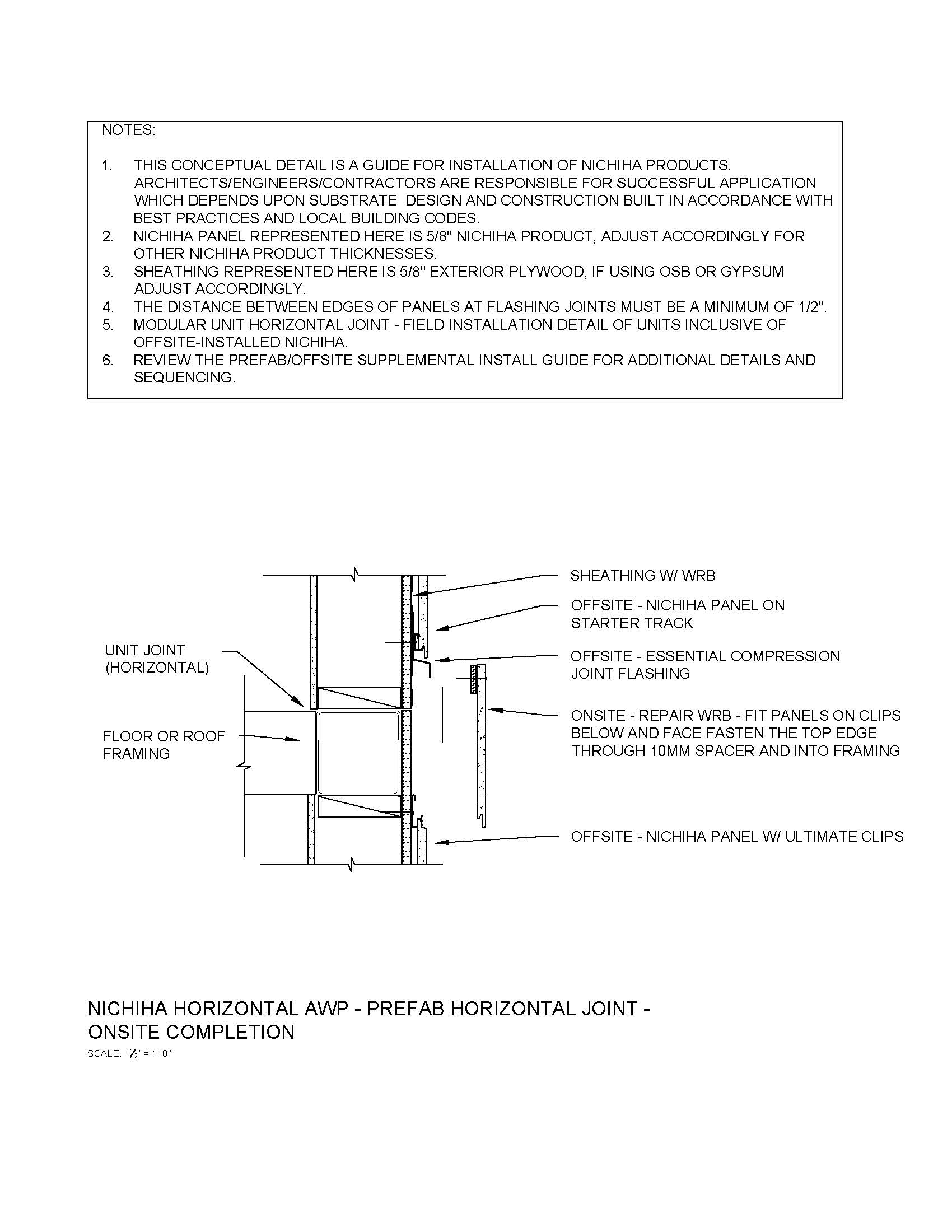 Architectural Wall Panel – Prefab/Offsite – Horizontal AWP – Horizontal Joint – Field Completion