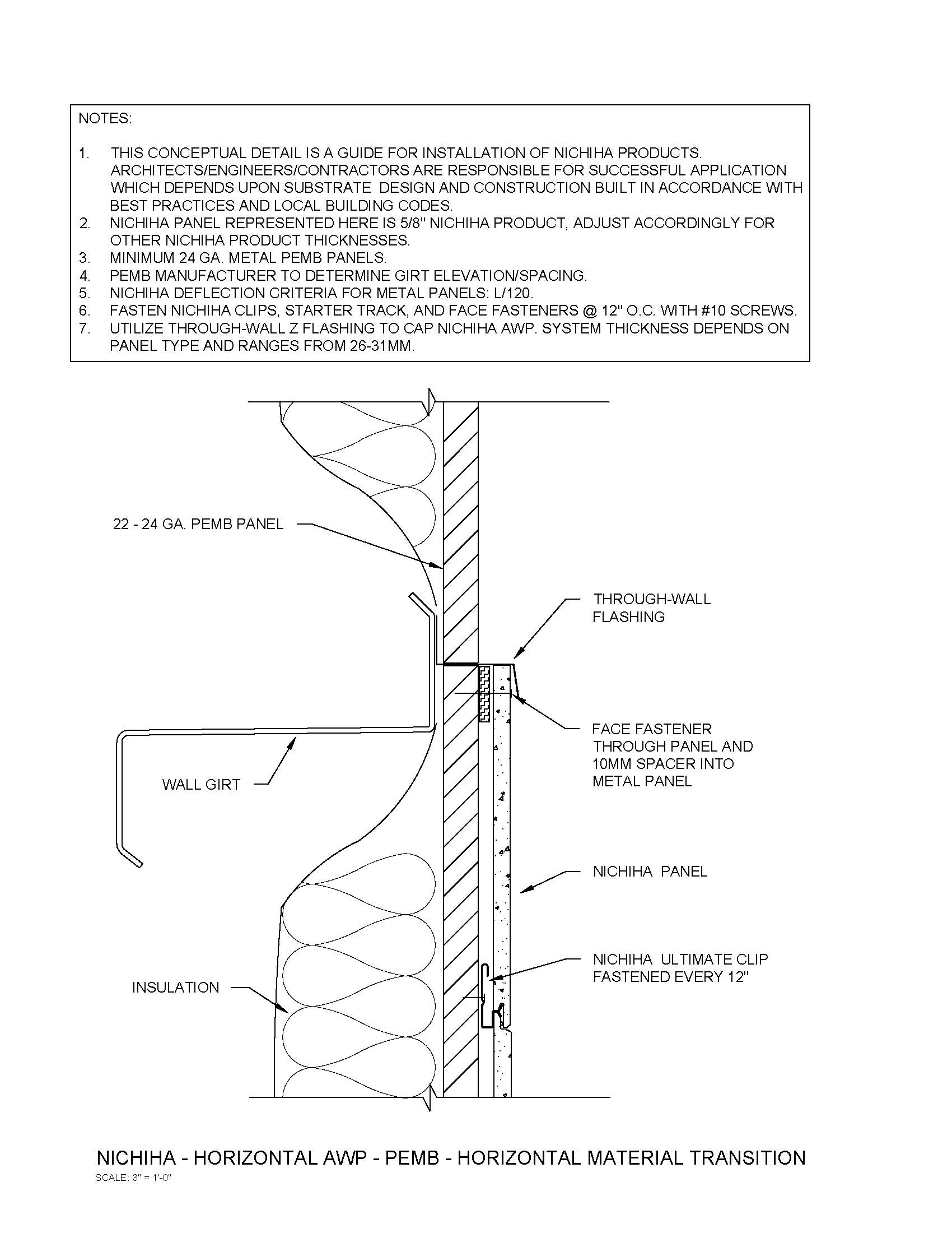 Architectural Wall Panel – PEMB – Horizontal Material Transition