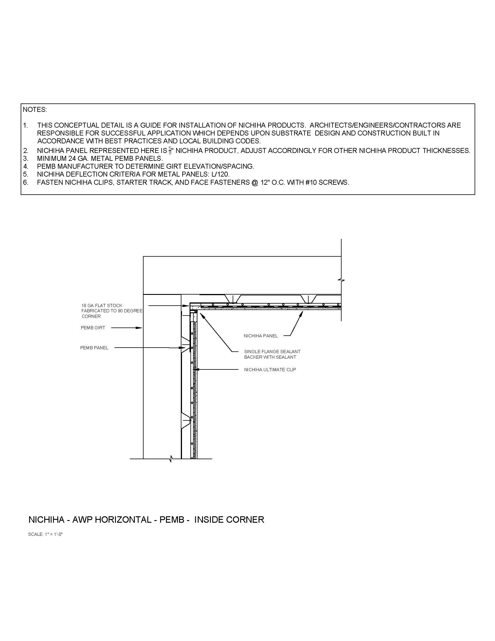 Architectural Wall Panel – PEMB –  Inside Corner