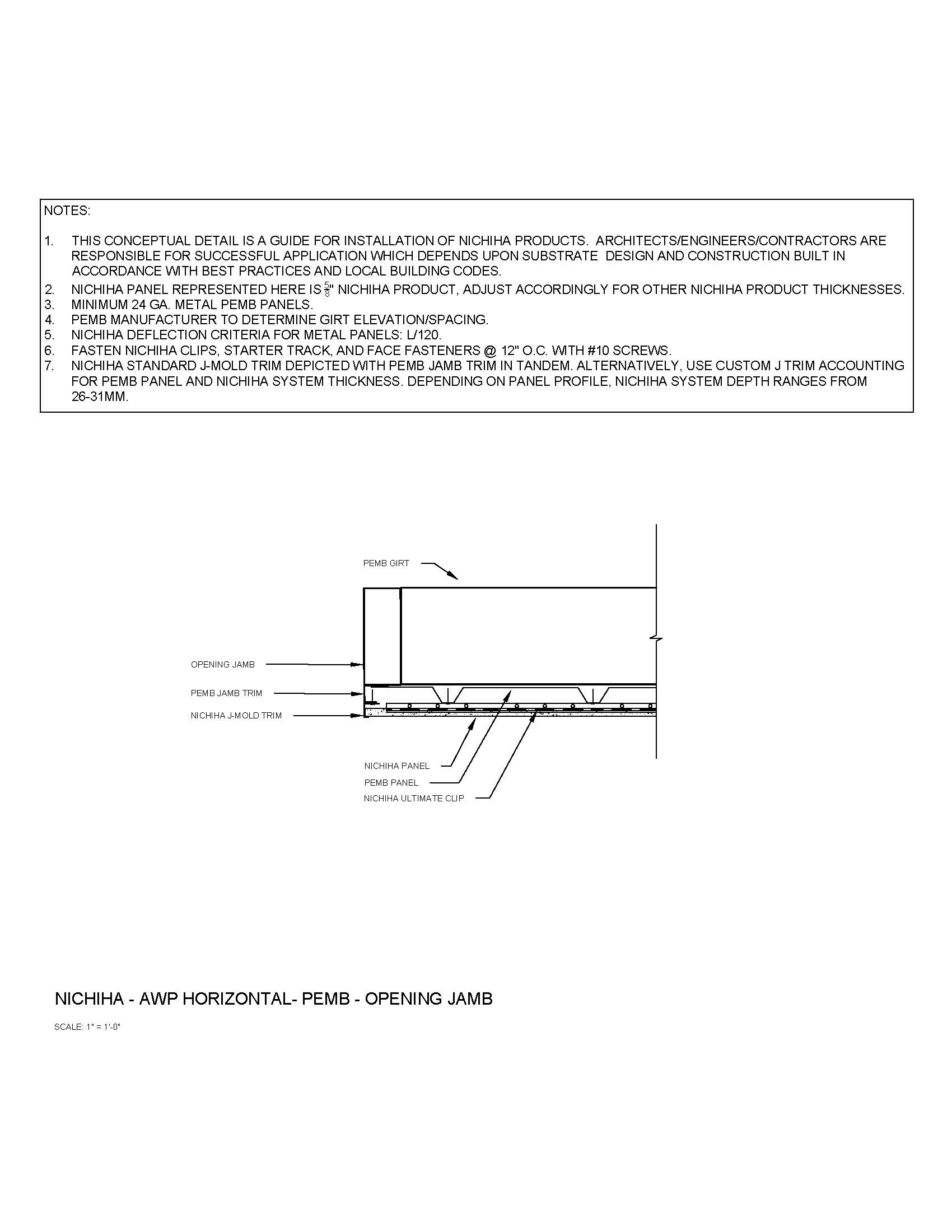 Architectural Wall Panel  –  PEMB –  Opening Jamb