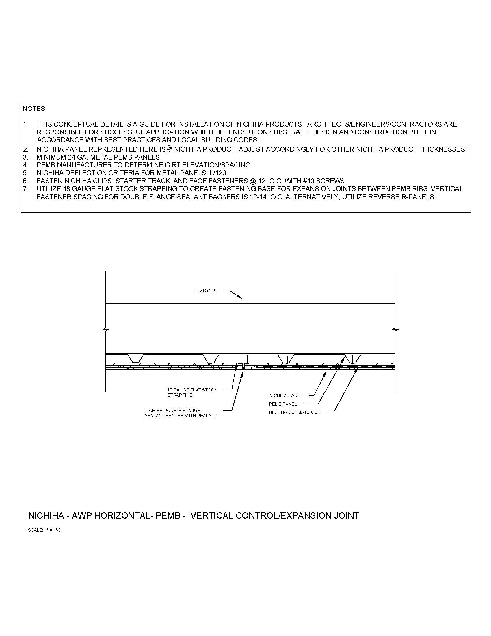Architectural Wall Panel – PEMB – Vertical Control/Expansion Joint