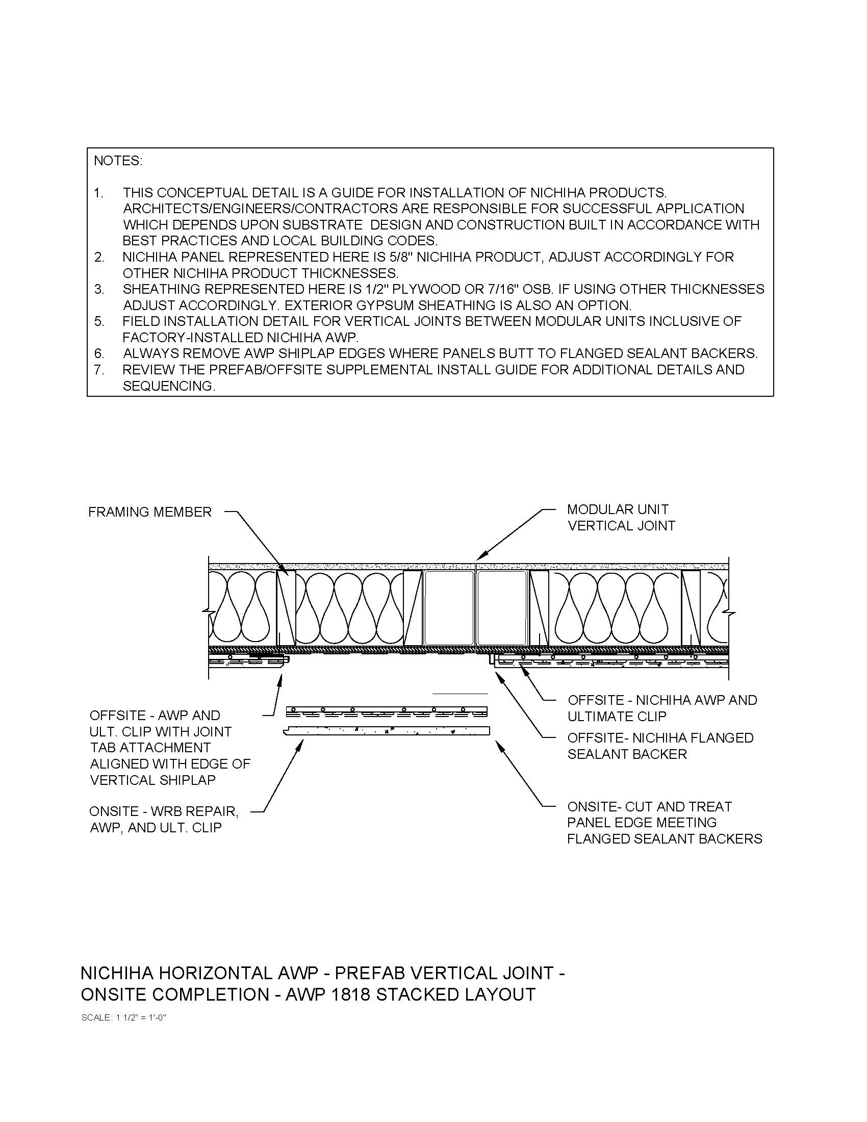 Architectural Wall Panel – Prefab/Offsite – Horizontal AWP – Vertical Joint – Field Completion – Stacked Layout