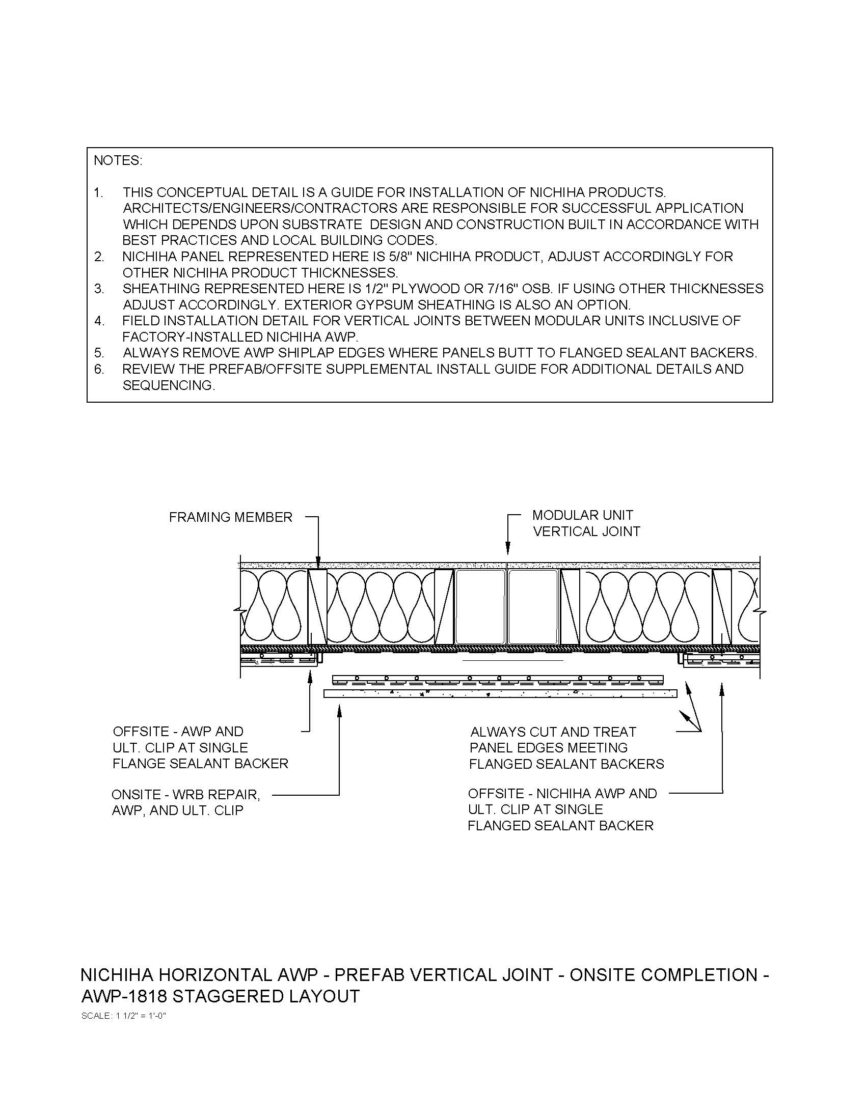 Architectural Wall Panel – Prefab/Offsite – Horizontal AWP – Vertical Joint – Field Completion – Staggered Layout