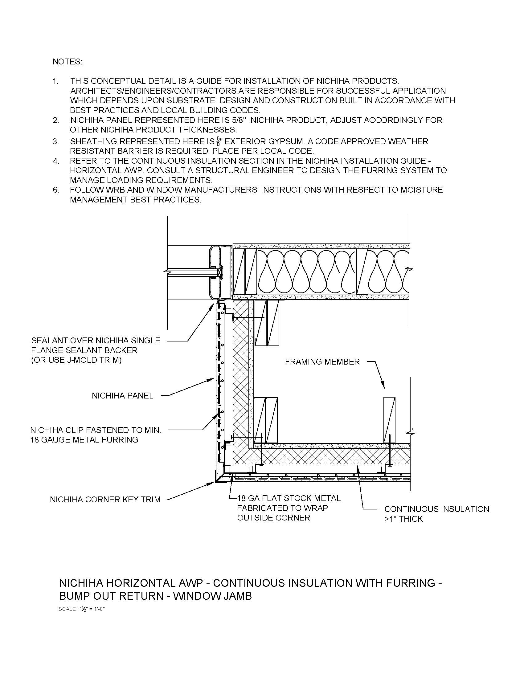 Architectural Wall Panel  – Window Jamb  – C.I. – Bump Out Return