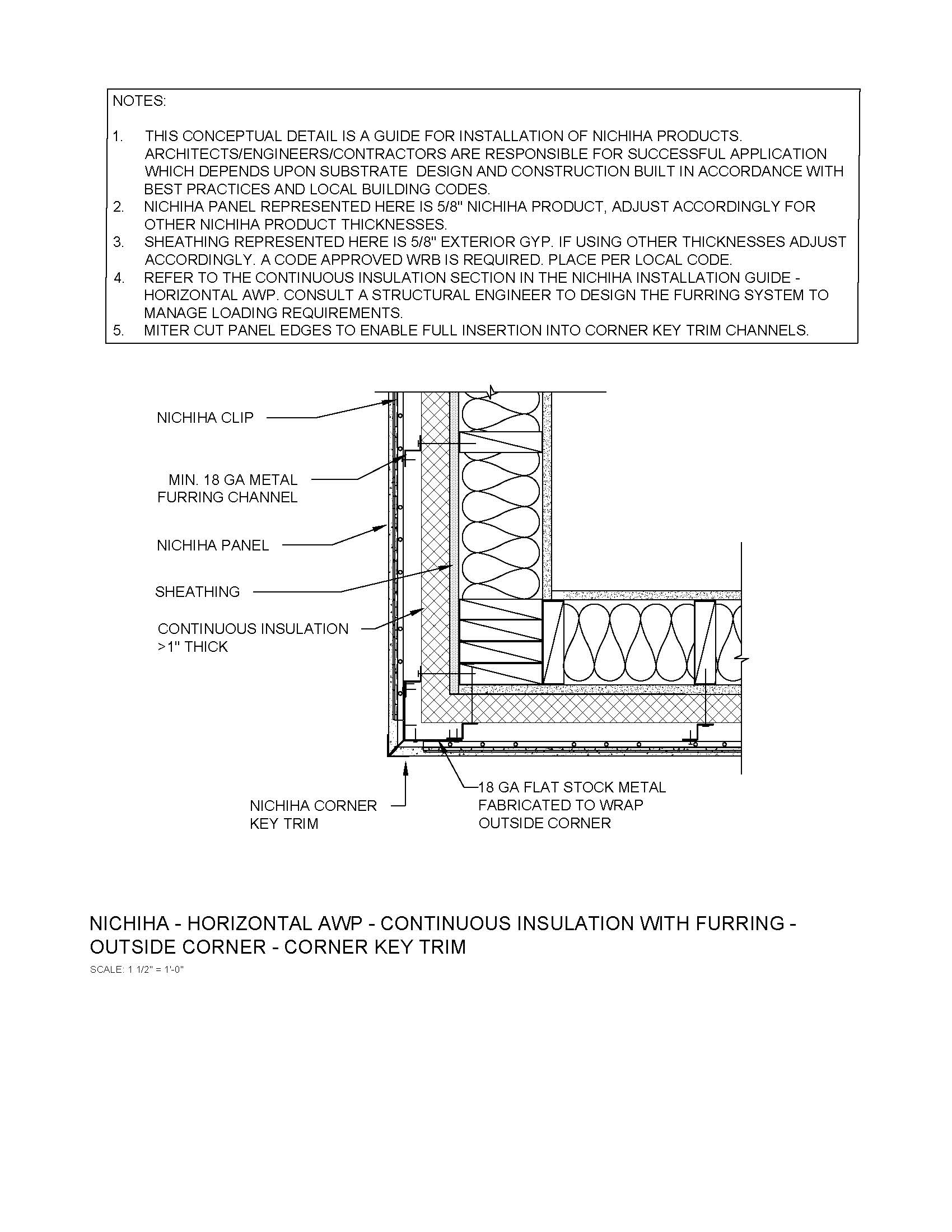 Architectural Wall Panel – Outside Corner – Corner Key Trim – C.I.