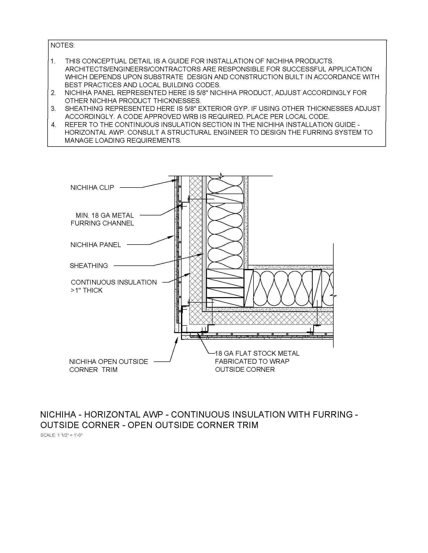 Architectural Wall Panel – Outside Corner – Open Outside Corner Trim – C.I.