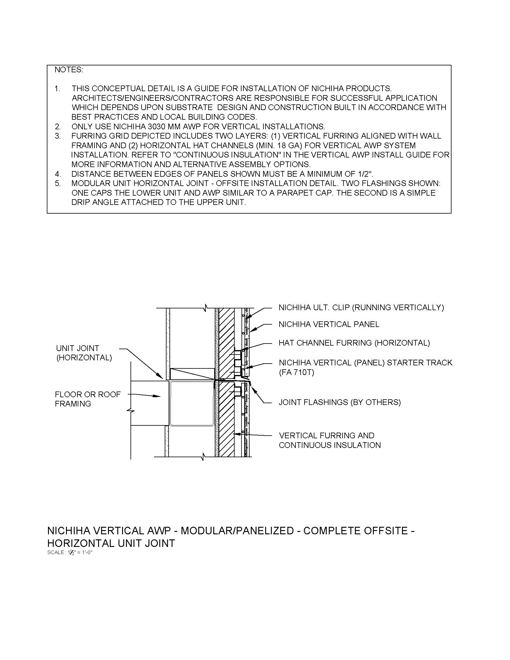 Architectural Wall Panel – Prefab/Offsite – Vertical AWP – Horizontal Joint