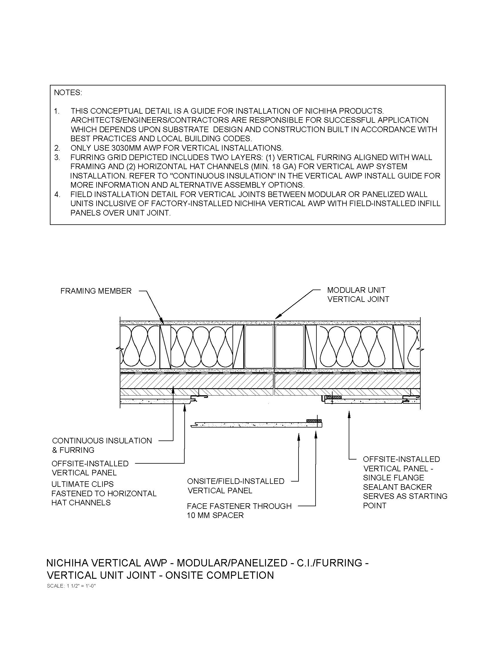 Architectural Wall Panel – Prefab/Offsite – Vertical AWP – Vertical Joint – Field Completion