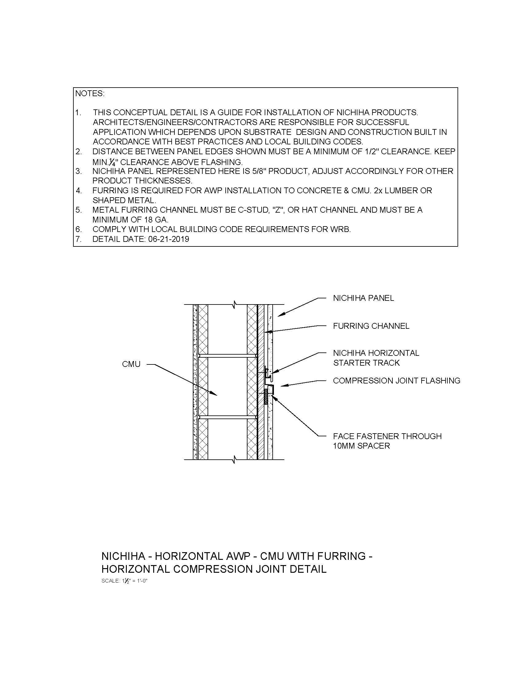 Architectural Wall Panel – CMU – Compression Joint