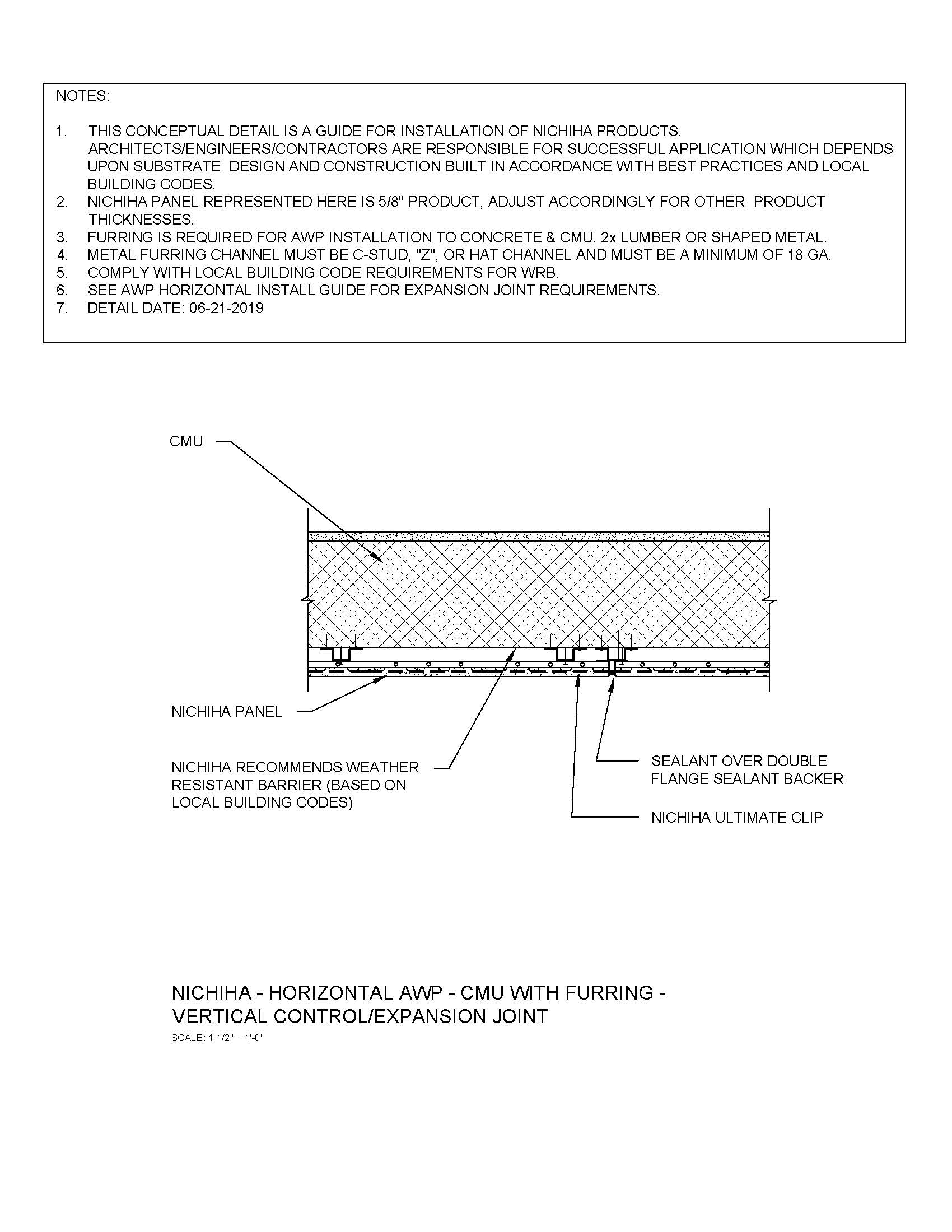 Architectural Wall Panel – CMU – Expansion Joint