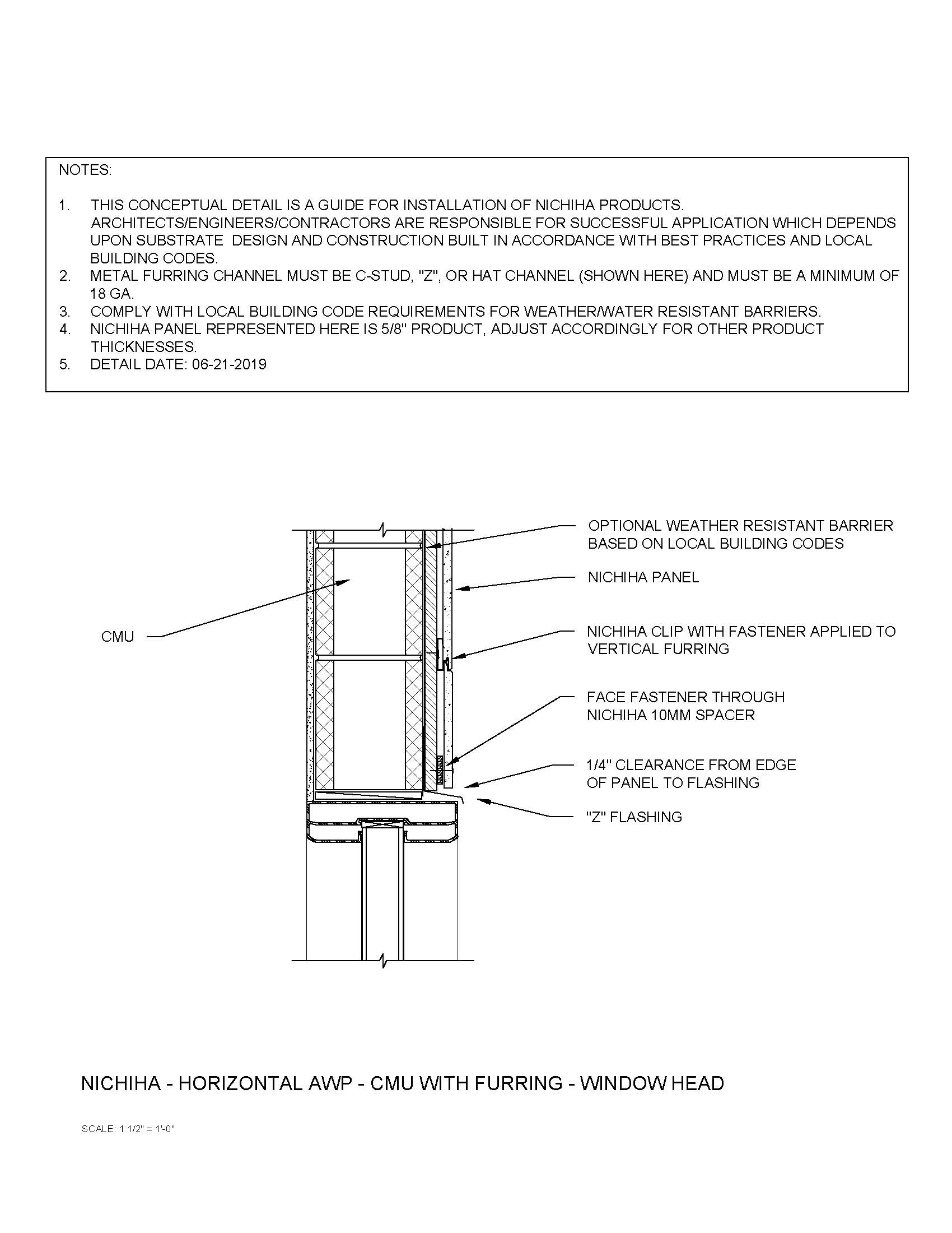 Architectural Wall Panel – CMU – Window Head