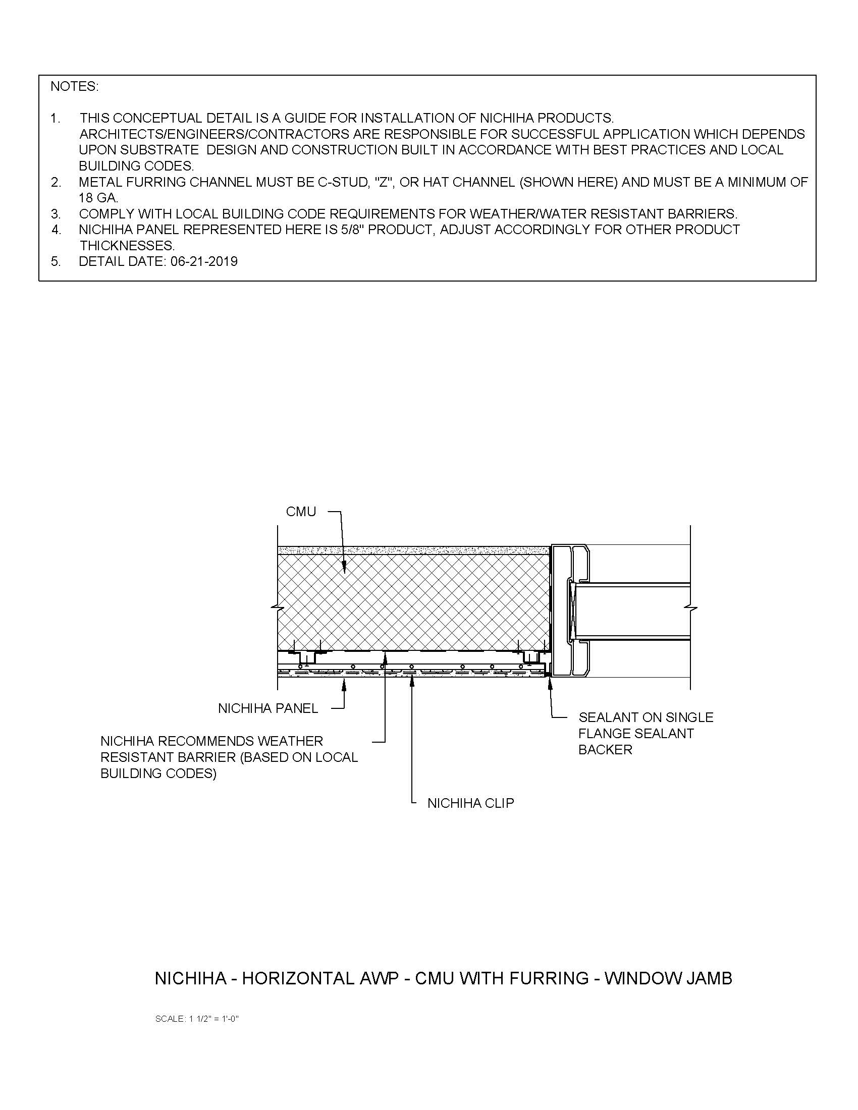 Architectural Wall Panel – CMU – Window Jamb
