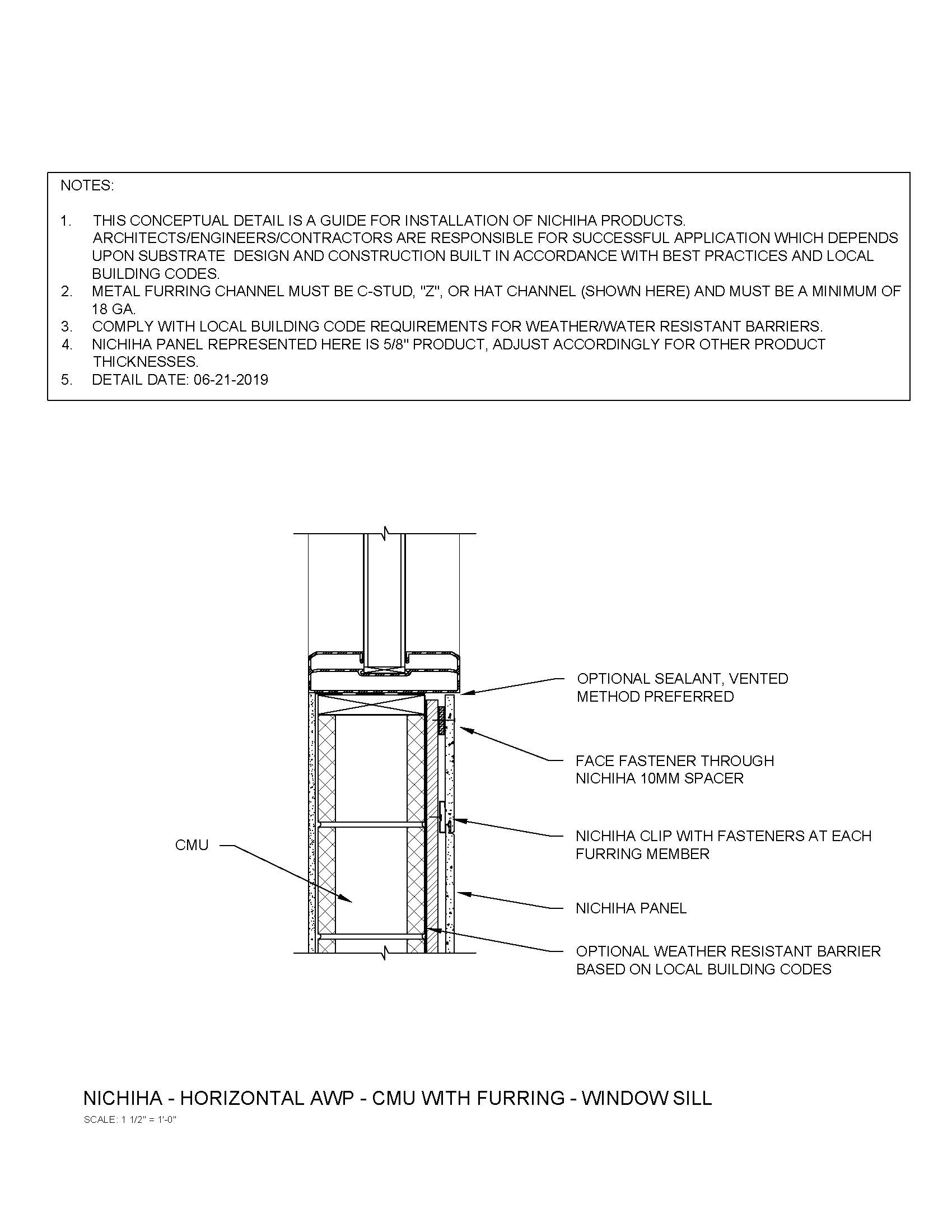 Architectural Wall Panel – CMU – Window Sill