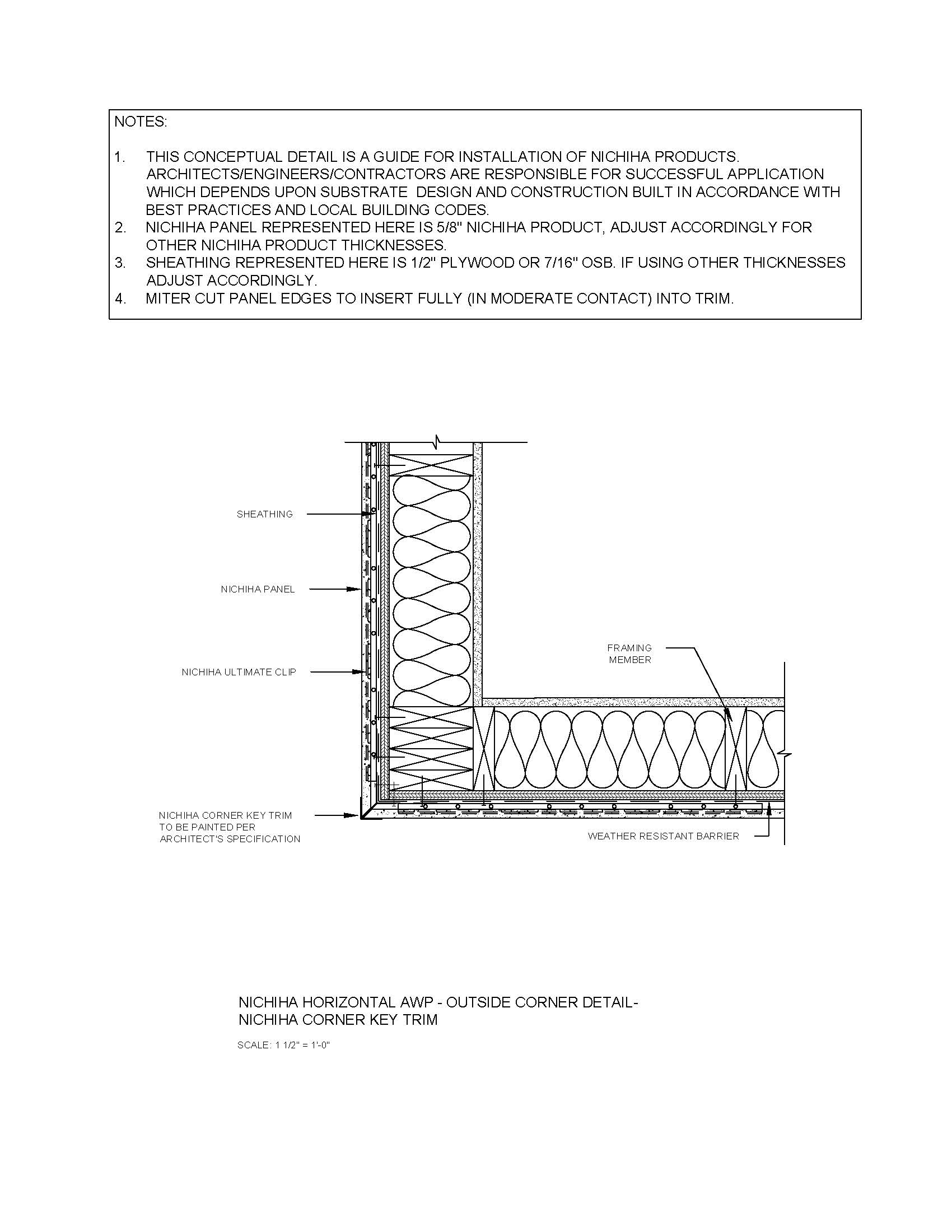 Architectural Wall Panel – Outside Corner – Corner Key Trim