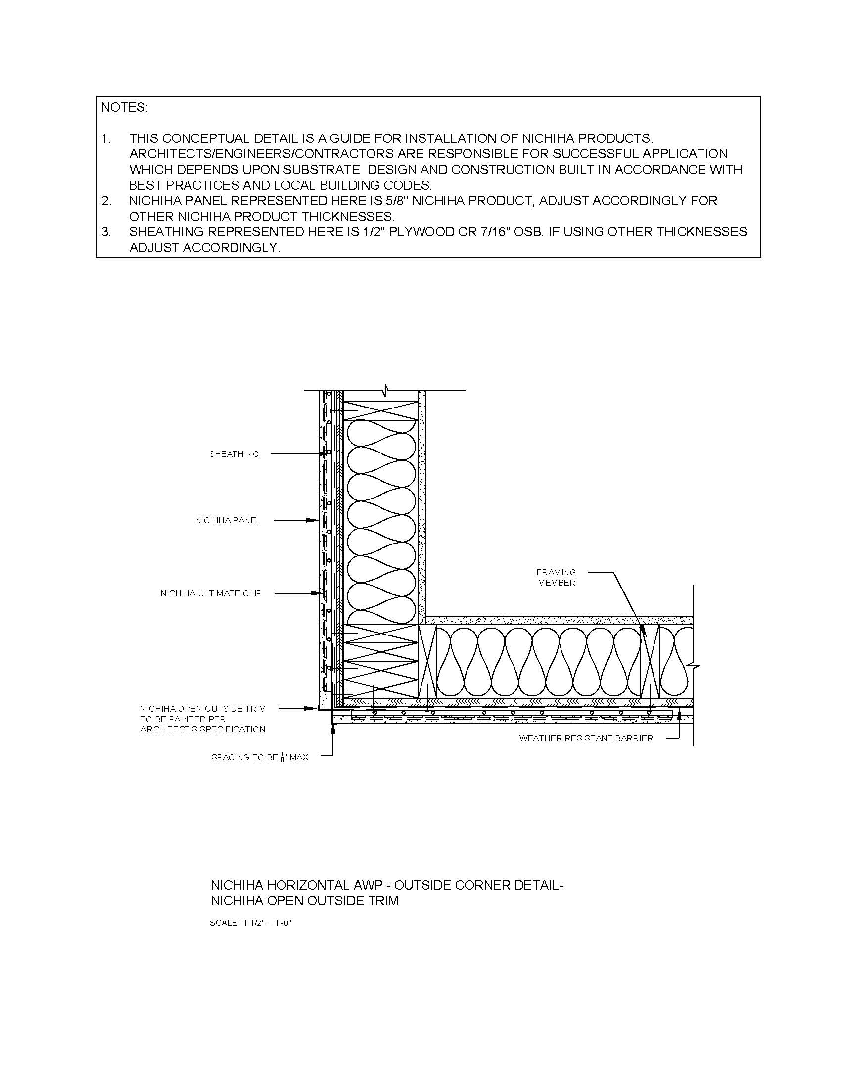 Architectural Wall Panel – Outside Corner – Open Outside Trim