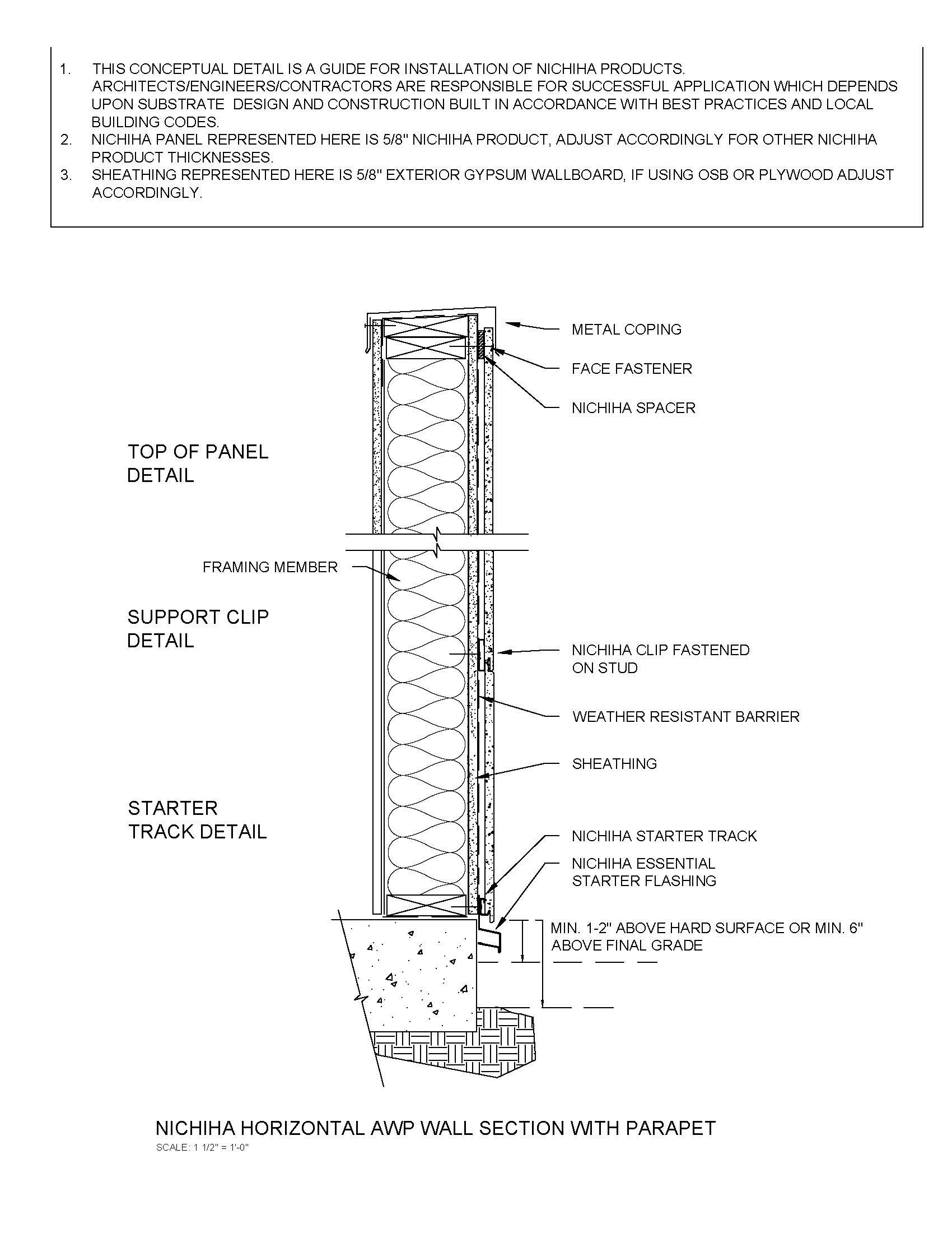Architectural Wall Panel – Wall Section Parapet