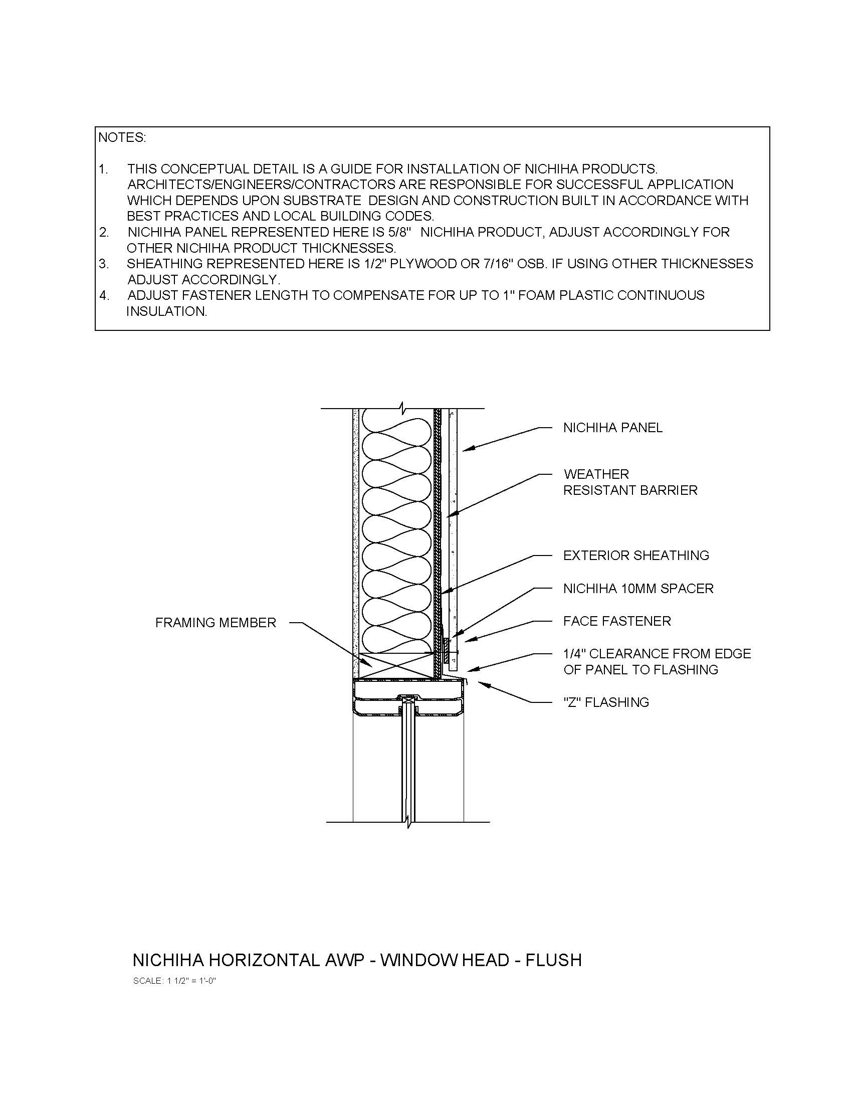 Architectural Wall Panel – Window Head – Flush