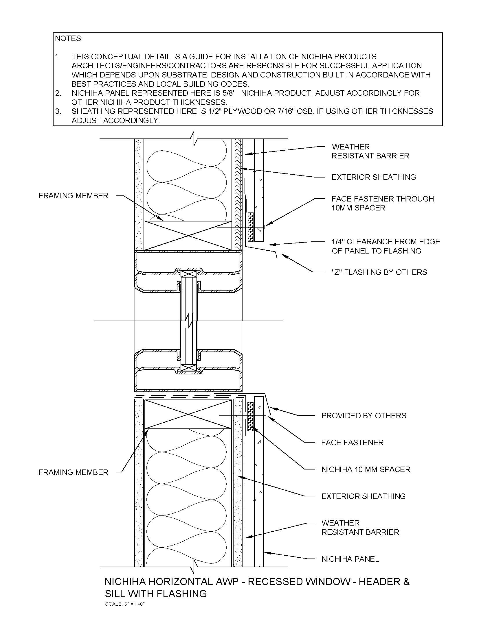 Architectural Wall Panel – Window Head/Sill – Recessed