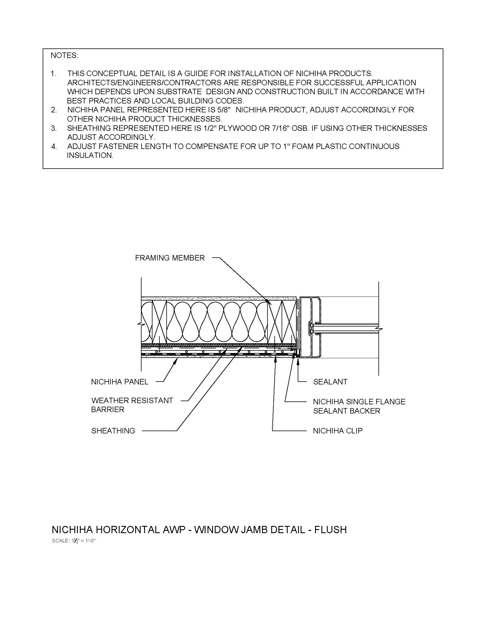 Architectural Wall Panel – Window Jamb – Flush