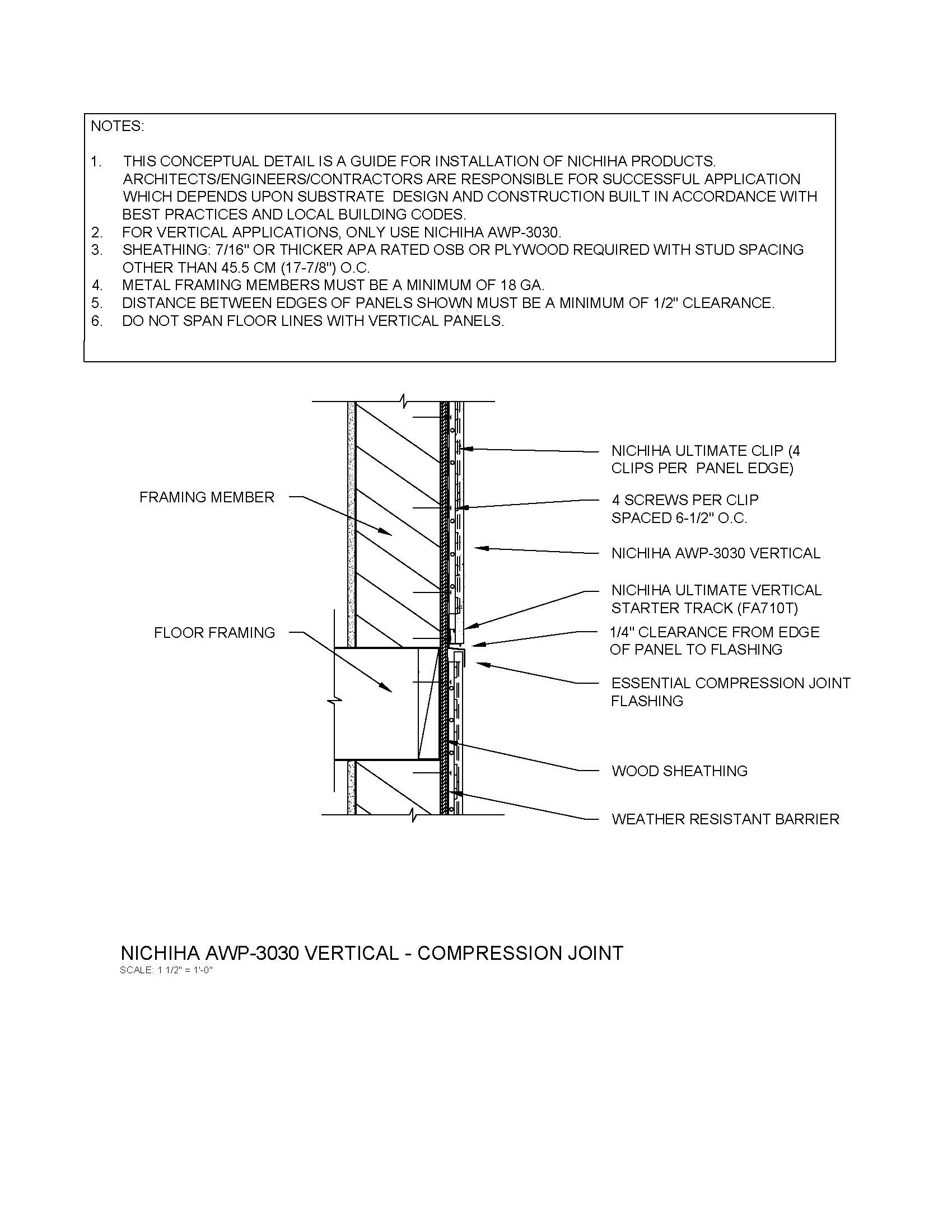 Architectural Wall Panel – Vertical – Horizontal/Compression Joint